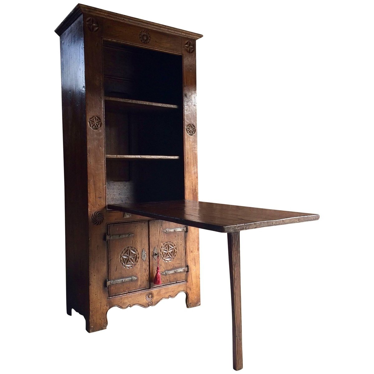 16th Century Dutch Solid Oak Cabinet Drop Down Table 1570s For 16th Century Dutch Solid Oak Cabinet Drop Down Table 1570s For At Pamono
