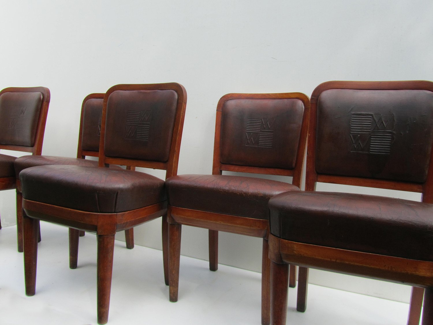 Antique Nautical Cruise Ship Chairs, 1900s, Set of 5 for sale at Pamono