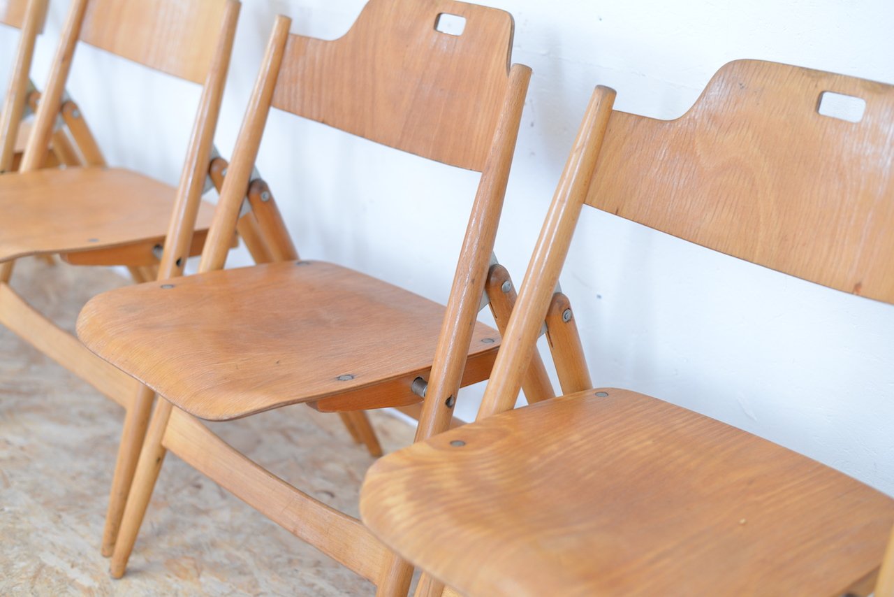 Vintage SE18 Klappstuhl von Egon Eiermann für Wilde & Spieth bei Pamono