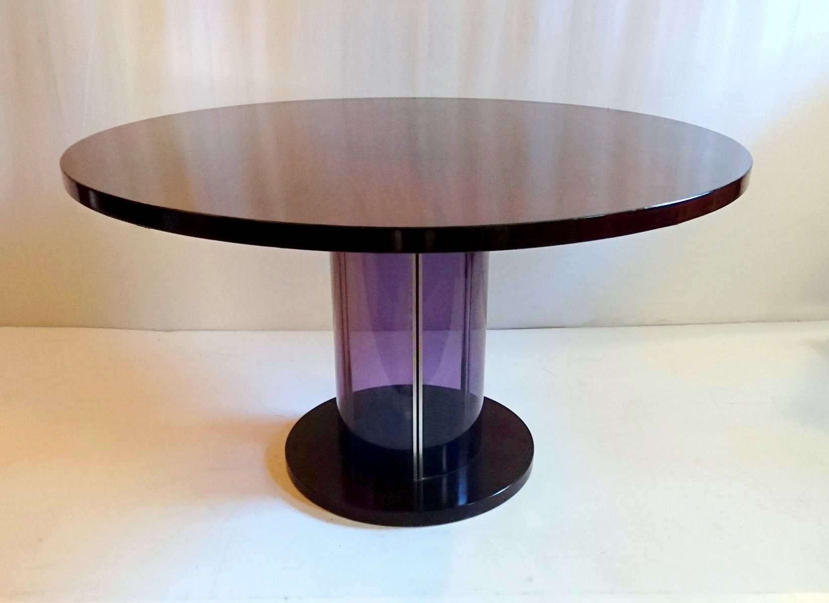 Table de Salle à Manger Mid-Century en Plexiglas et Palissandre en ... Table de Salle à Manger Mid-Century en Plexiglas et Palissandre en ...