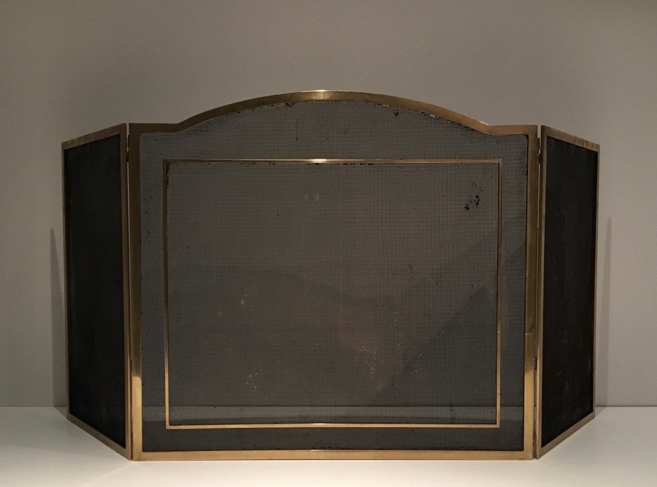 Brass Wire Mesh Fireplace Screen 1960s For Sale At Pamono