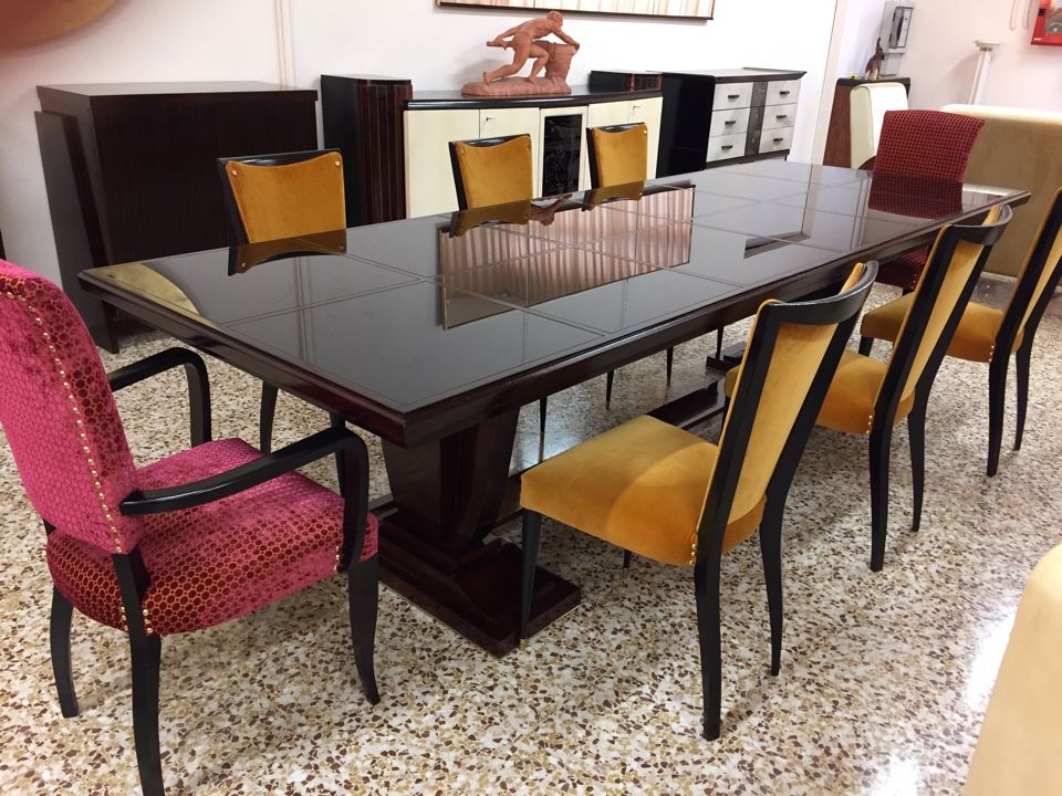 Vintage Large French Art Deco Dining Table 1940s For Sale At Pamono Vintage Large French Art Deco Dining Table 1940s For Sale At Pamono