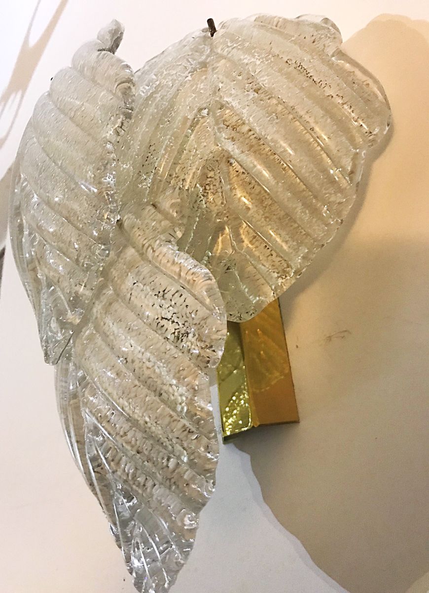 Italian Murano Ice Glass Leaf Chandelier From Mazzega 1960s For Italian Murano Ice Glass Leaf Chandelier From Mazzega 1960s For At Pamono