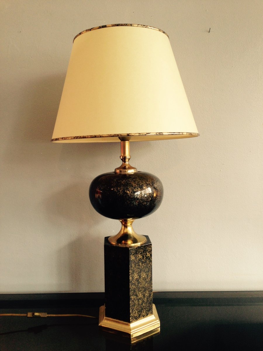 French Black And Gold Table Lamp 1970s For At Pamono French Black And Gold Table Lamp 1970s