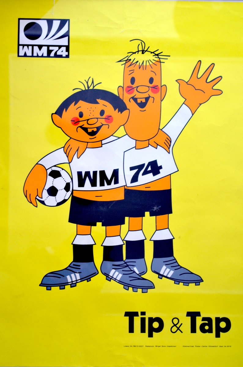 Tip & Tap World Cup 1974 Poster by Horst Schäfer for Mitgel Bonn
