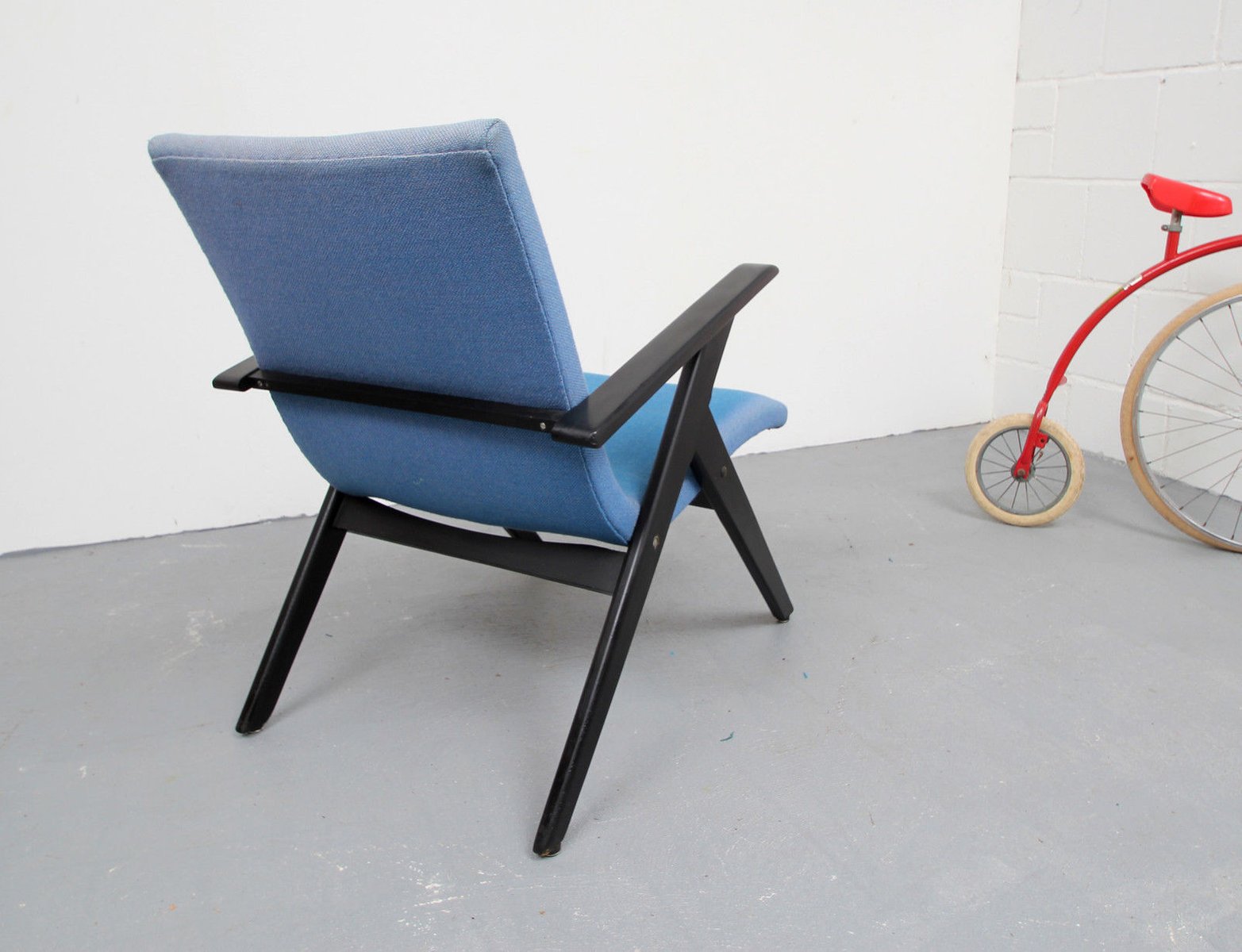 Mid Century Armchair in Blue, 1950s for sale at Pamono